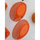 Lot Vintage Panières a Pain et Portes Oeufs Plastic Orange