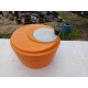 Lot Vintage Panières a Pain et Portes Oeufs Plastic Orange