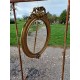 Miroir Ovale en Bois et Stuk doré 19 éme
