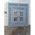 Portes Miroir Bois cérusé Gris