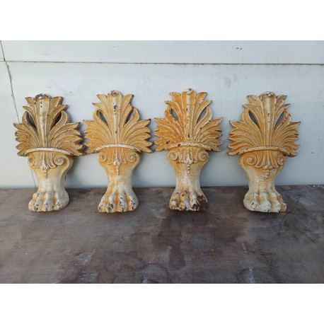 4 Pieds Fonte 1900 de Baignoire Sabots