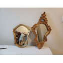2 Miroirs Bois et Stuk Doré