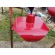 Paire de Suspensions Vintage Tole rouge