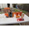 Lot Vintage des Années 70 Plastic Orange