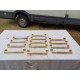 Lot de 17 Barres de Portes en Laiton Art déco