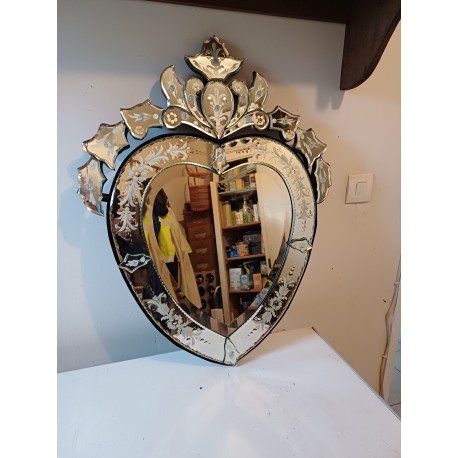 Miroir Vénitien " Coeur "