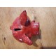 Grés émaillé Rouge Vintage " Cochon tirelire "