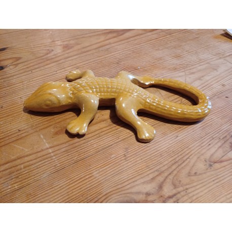 Grés émaillé Jaune Vintage " Salamandre "