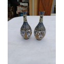 Paire de Vases Chine en émaux cloisonnés