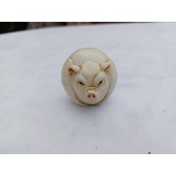 Cochon : Curly : Made In UK , signé et estampillé