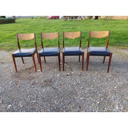 4 Chaises Baumann Vintage des Années 60