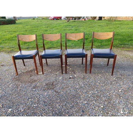 4 Chaises Baumann Vintage des Années 60