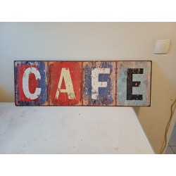 Décoration Publicitaire " Café" en Tole