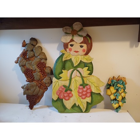 Déco Bois Peint " Mamie Framboise "