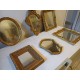 Lot de 6 Miroirs Bois et Stuk Doré