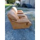 Paire de Fauteuils Vintage en Skai Marron Clair