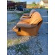Paire de Fauteuils Vintage en Skai Marron Clair