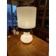 Lampe Vintage des Années 70 Opaline Blanche