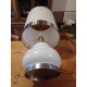 Lampe Vintage des Années 70 Opaline Blanche
