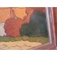 Tableau Bois Peinture vernie signée Clavere