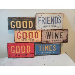 Panneau Métal Plaques d'Immatriculations US