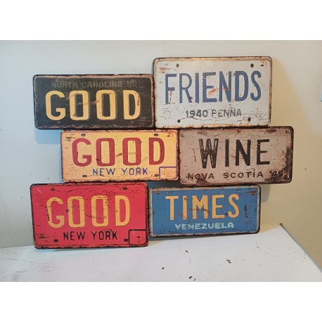 Panneau Métal Plaques d'Immatriculations US