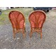 Paire de Chaises en Rotin Vintage