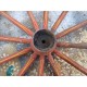 Paire de Roues Anciennes en Bois et Gomme