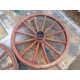 Paire de Roues Anciennes en Bois et Gomme