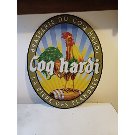 Plaque Tole Publicitaire " Coq Hardi "