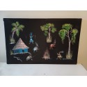 Gouache sur Toile Africaine signée : BANAT