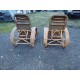 Paire de Fauteuils Transat en Rotin Colonial