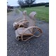 Paire de Fauteuils Transat en Rotin Colonial
