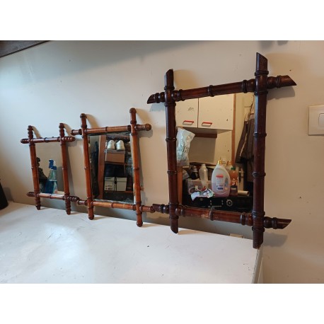 3 miroirs Rotin