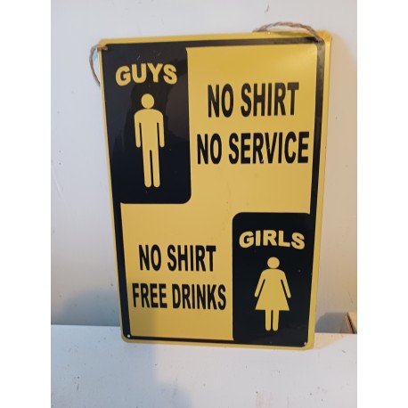Panneau Vintage Métal Guys and Girls