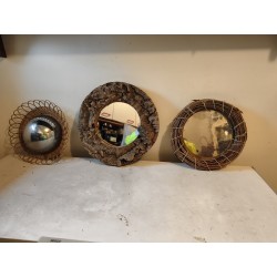 3 Miroirs Vintage des Années 70