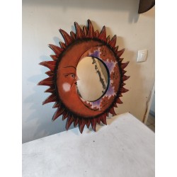 Miroir Vintage Bois " Décor Lune "
