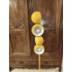 Lampe sur Pied Vintage Métal Jaune