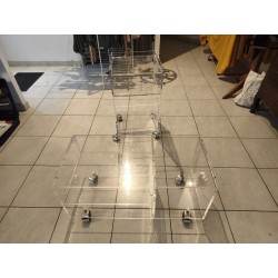 2 Meubles Vintage en Plastic Transparent