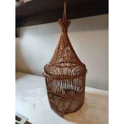 Case à Oiseaux Vintage en Osier