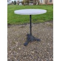Table de Bistrot Fonte et Marbre Blanc 1900