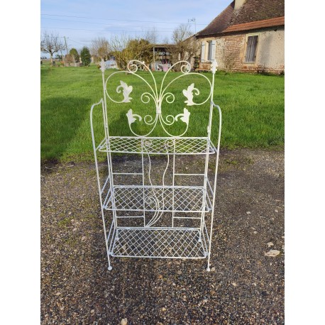 ètagère Fer Forgé Blanc repliable