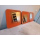 Miroir Vintage Verre Orange