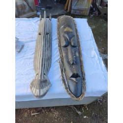 2 Masques Bois Afrique