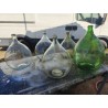 Lot de 5 Dames Jeannes en Verre ancien