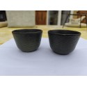 Paire de Bols Chine 19 éme en Fonte