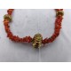 3 Colliers Vintage Corail , Perles et Coquillages