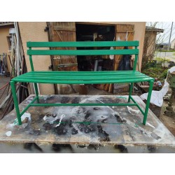 Banc des Années 50 en Fer et Bois