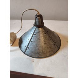 Suspension Industrielle Métal Galvanisé et laiton