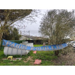 Banderole Ancienne " Paris-Foullis " Barbés 1950/1960 par J.Savariaud